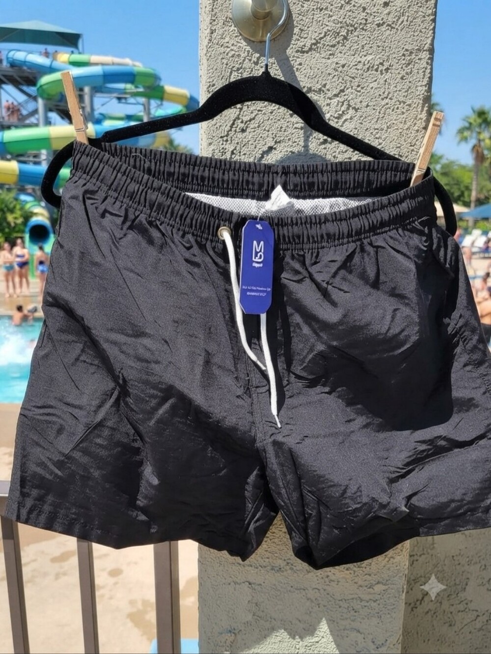 Migaril Men's Black Quick-Dry Swim Trunks - New with Tags